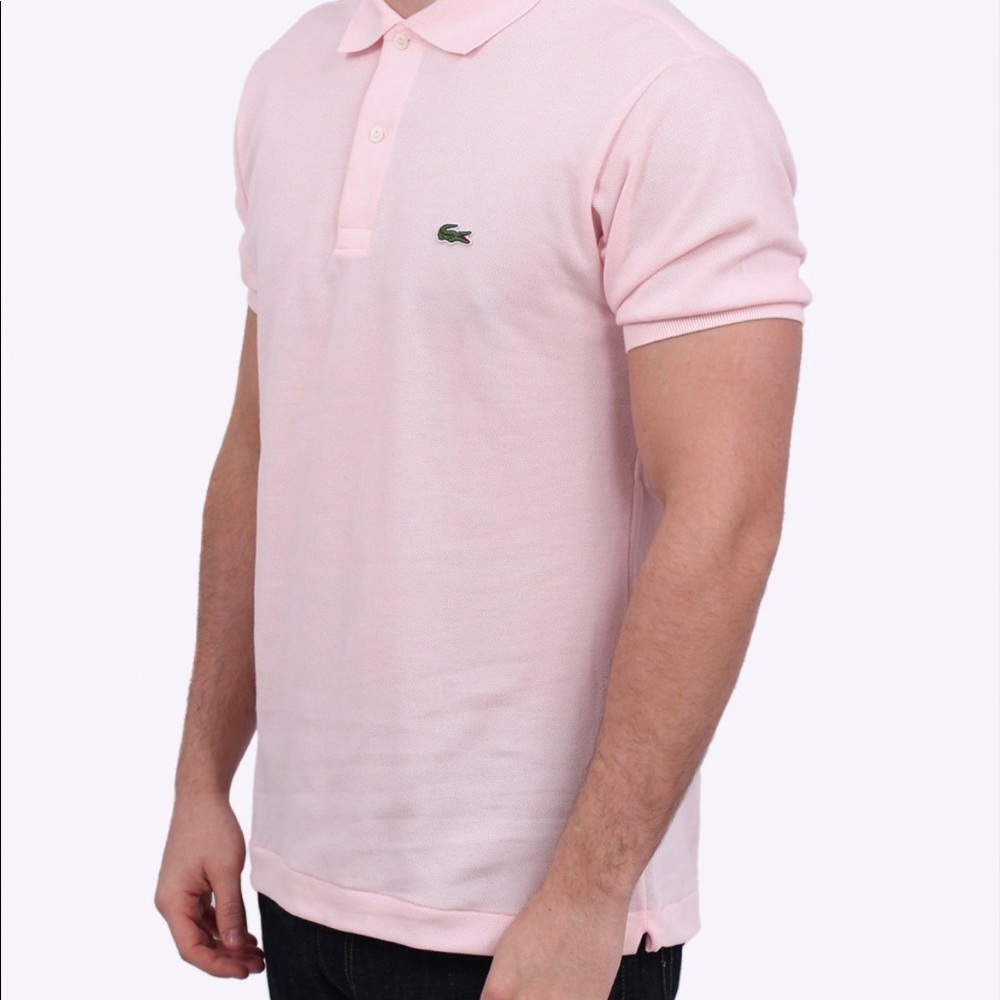 Lacoste light pink polo